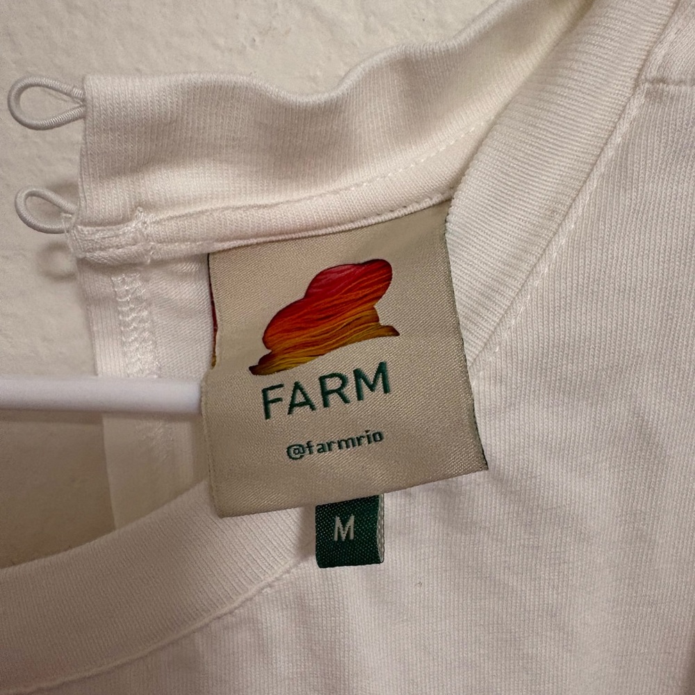 FARM Rio White Mar Da Bahia Organic Cotton Jumpsuit - Picture 2 of 3